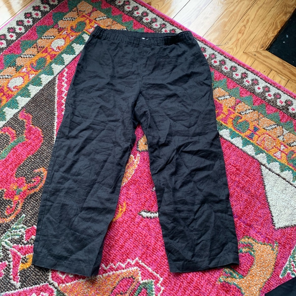 Eileen Fisher Linen Black Pants